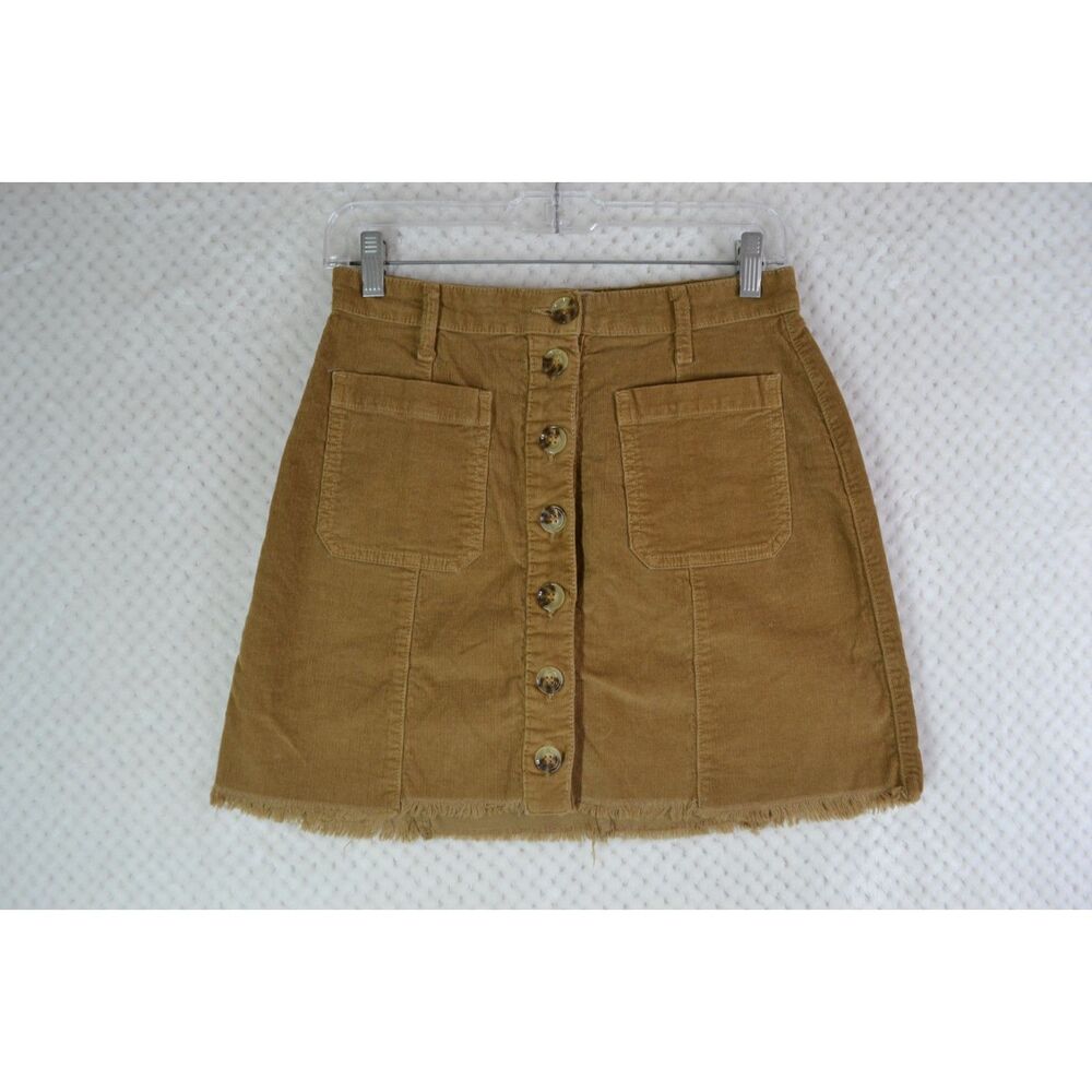 Show Me Your MuMu Sedona Short Women's Small Camel Corduroy Skirt